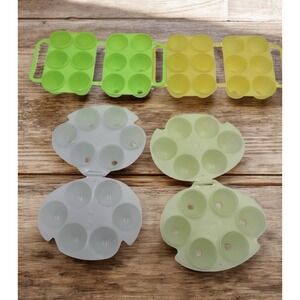 Jello Jigglers Egg Mold Lot Of 4 Easter Smooth Shots Shooters -intact Hinges